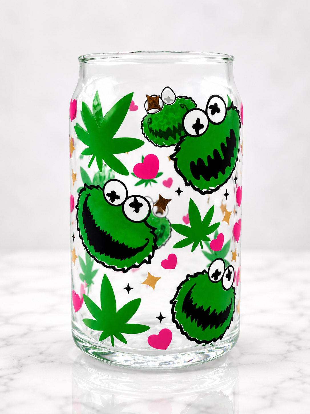 Doobie Monster | 20oz Glass Can Cup