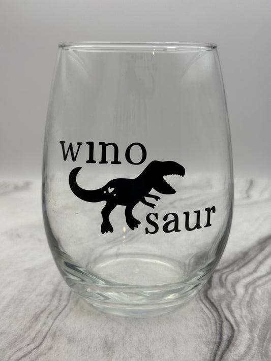 Wino-saur Stemless Wine Glass