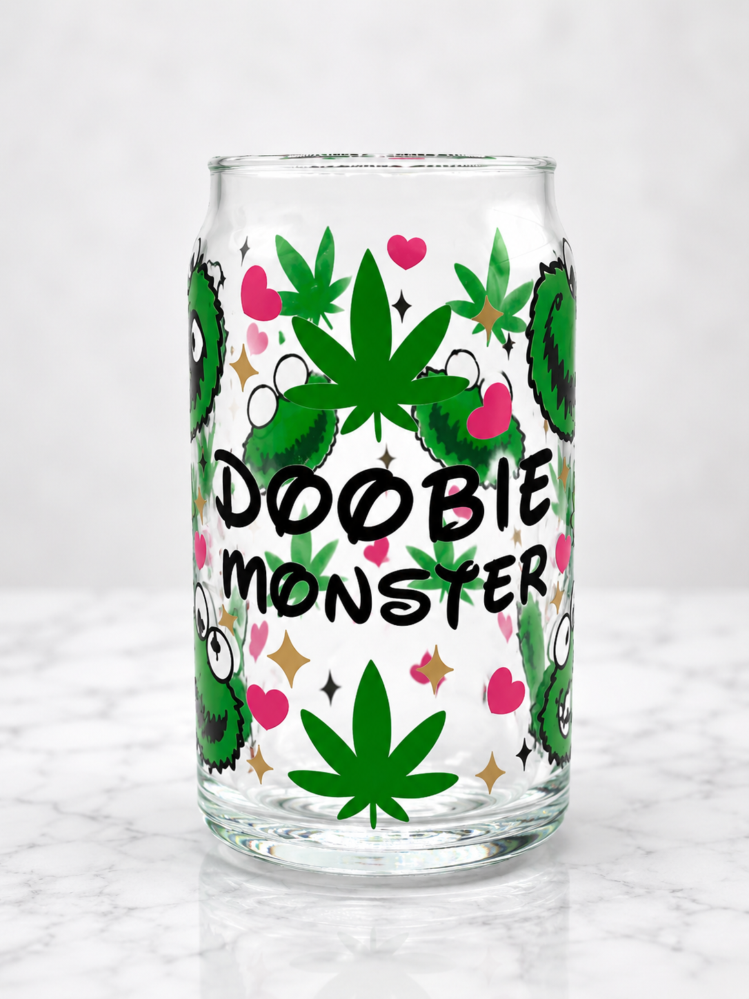 Doobie Monster | 20oz Glass Can Cup