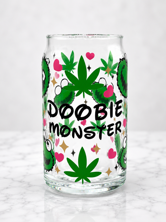 Doobie Monster | 20oz Glass Can Cup