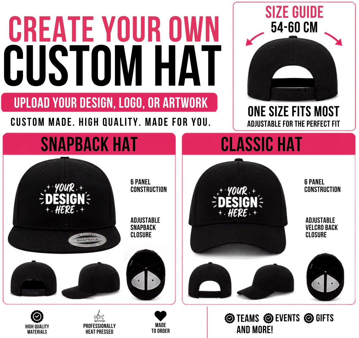 Create Your Own Custom Apparel- Hat