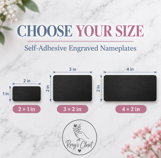 Personalized Engraved Metal Nameplate | Self-Adhesive