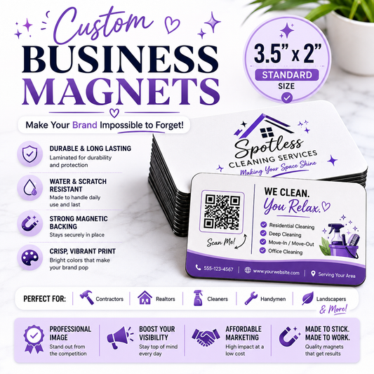 Custom Business Magnets | 3.5” x 2” Marketing Magnets