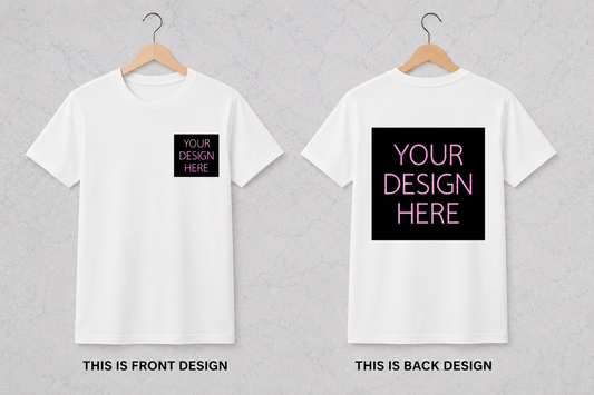 Create Your Own Custom Apparel – Front Pocket & Back Design