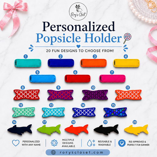 Personalized Popsicle Holder | Custom Name Ice Pop Sleeve