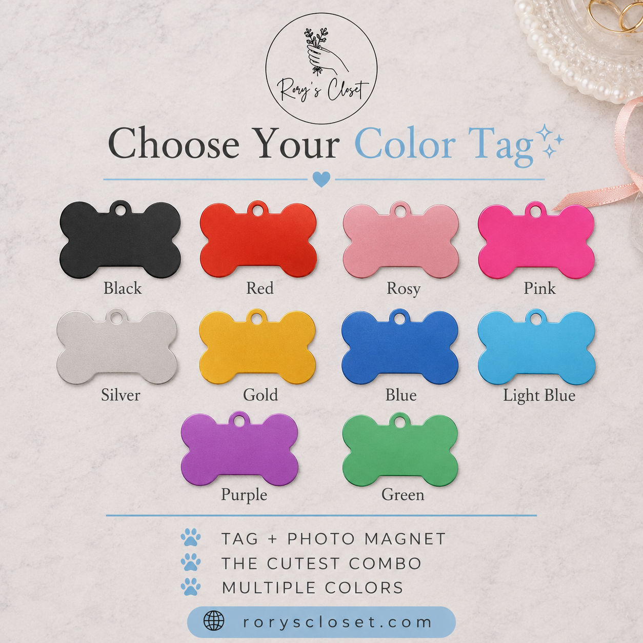Pet Love Bundle | Personalized Pet Tag + Photo Magnet