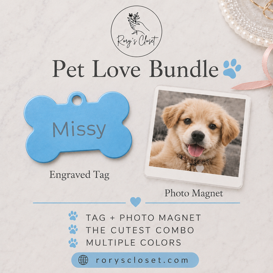 Pet Love Bundle | Personalized Pet Tag + Photo Magnet