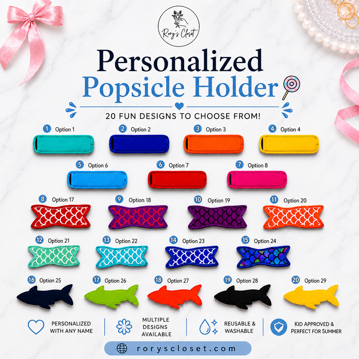 Personalized Popsicle Holder | Custom Name Ice Pop Sleeve