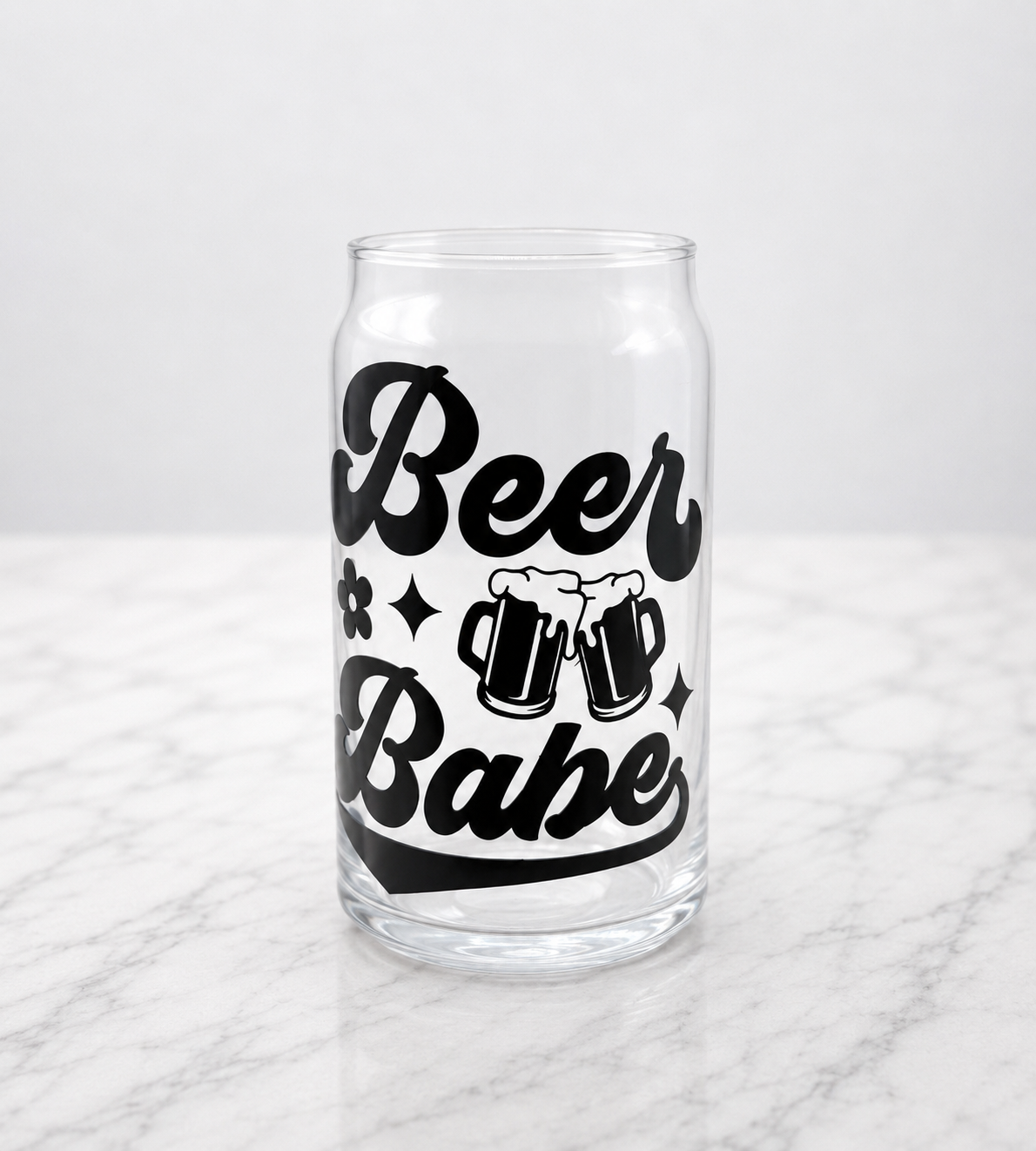 Beer Babe | 20oz Glass Can Cup