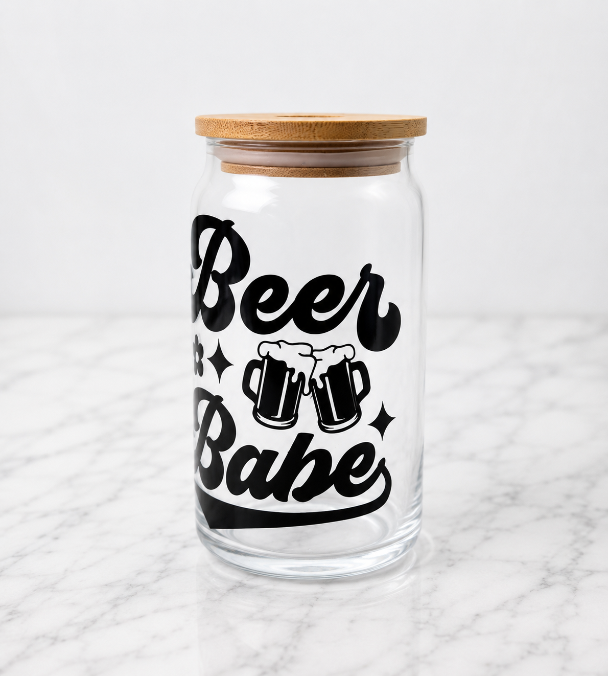 Beer Babe | 20oz Glass Can Cup