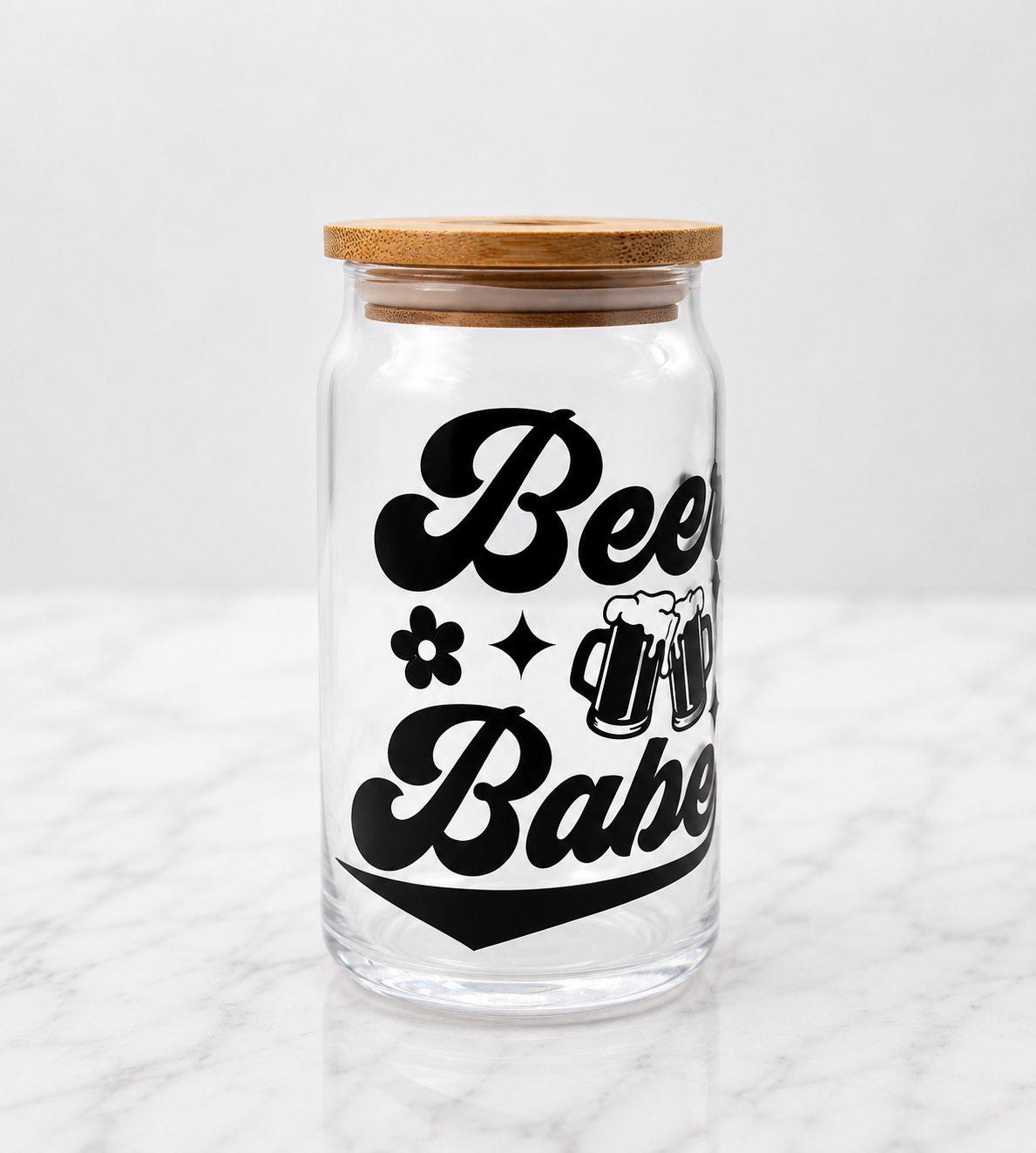 Beer Babe | 20oz Glass Can Cup
